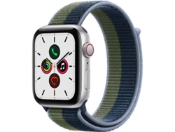 APPLE Watch SE GPS+Cellular 44 mm Plata con Correa Loop Deportiva Abismo/Verde musgo