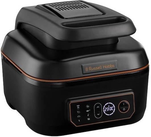 Russell Hobbs Freidora sin aceite robot de cocina grill xl 55l airfryer apto lavavajillas calentamiento superiorinfer satisfry 5.5 kg negro rusell 1745 w 7