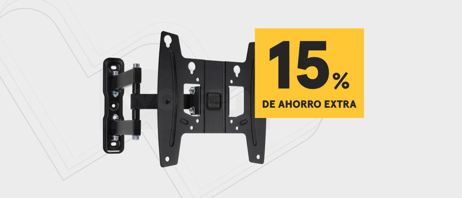 Te descontamos un 15% extra en soportes de televisión