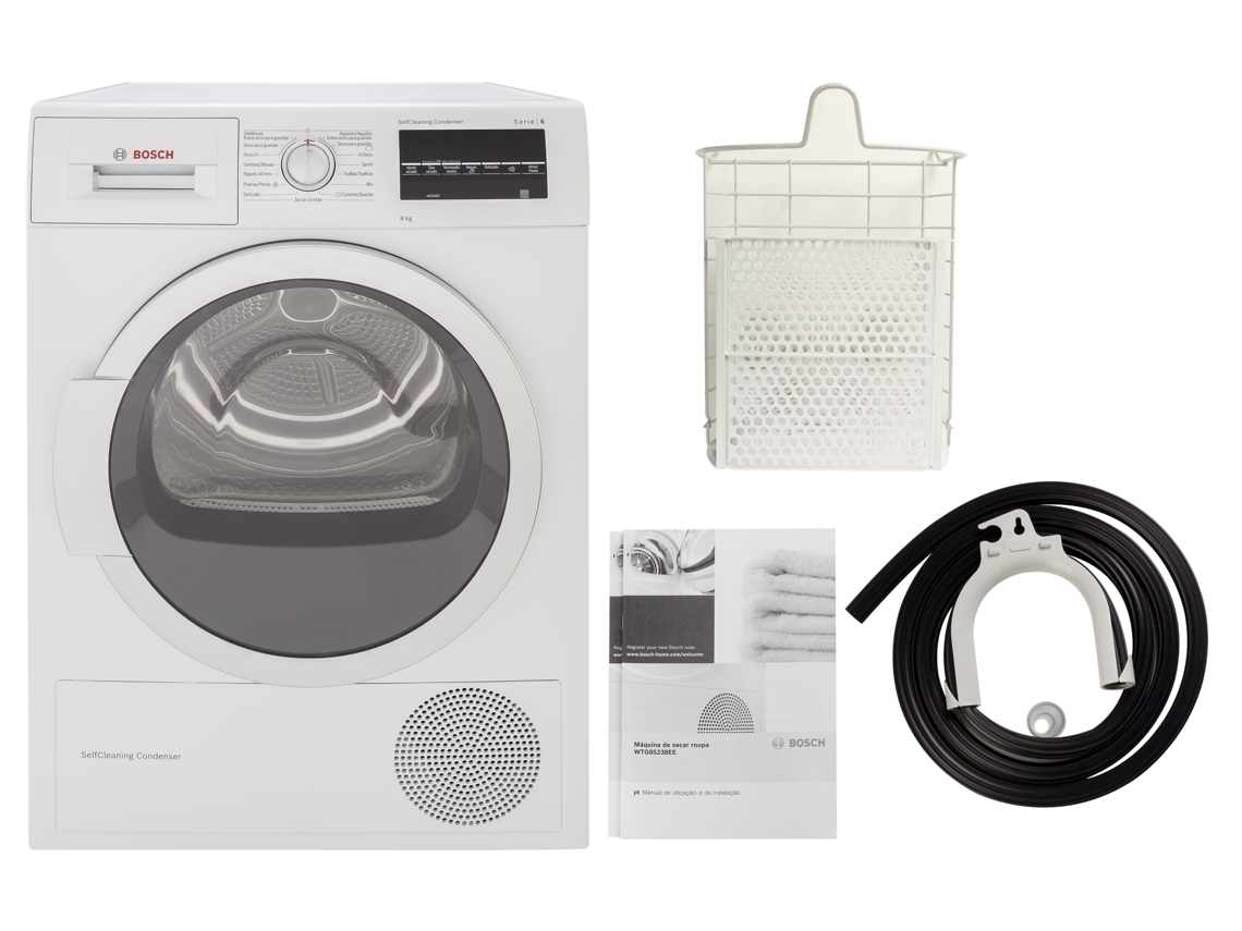 Secadora BOSCH WTG85238EE (8 kg Bomba de Calor Blanco) Worten Canarias