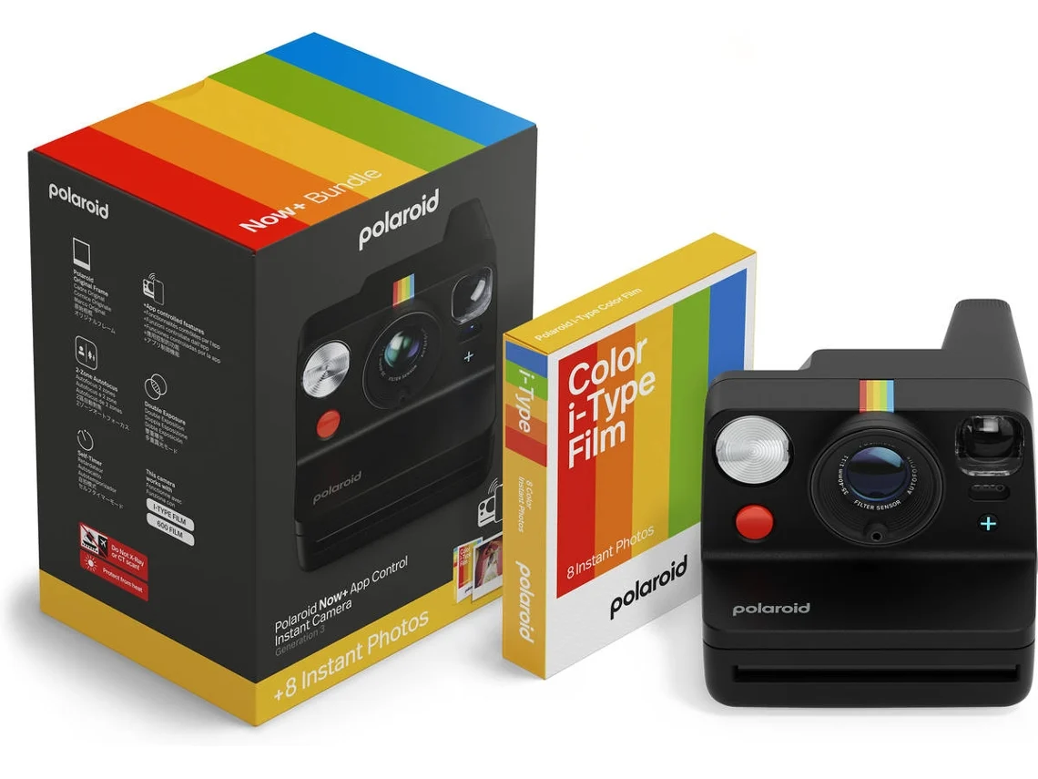 Kit Cámara Fotográfica POLAROID Now+ Gen 3 (Obturación: 1/200s - 94,96 mm - Negro)