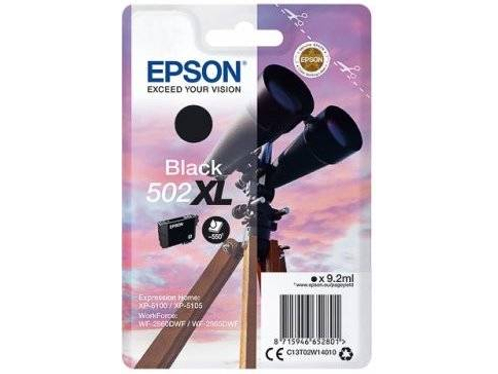 Cartucho de tinta EPSON 502 XL -C13T02W14020