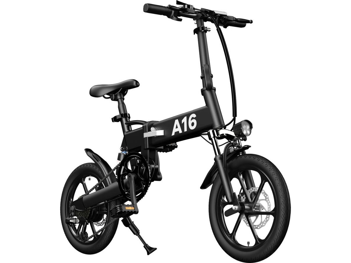 Bicicleta Eléctrica ADO Cross-Country Plegable (20" - Negro- Autonomía: Hasta 45 km | Velocidad Máx: 25 km/h)