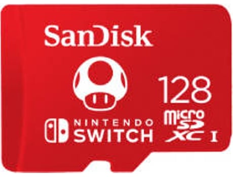Tarjeta de Memoria Micro SDXC SANDISK Nintendo Switch (128 GB - 90 MB/s)