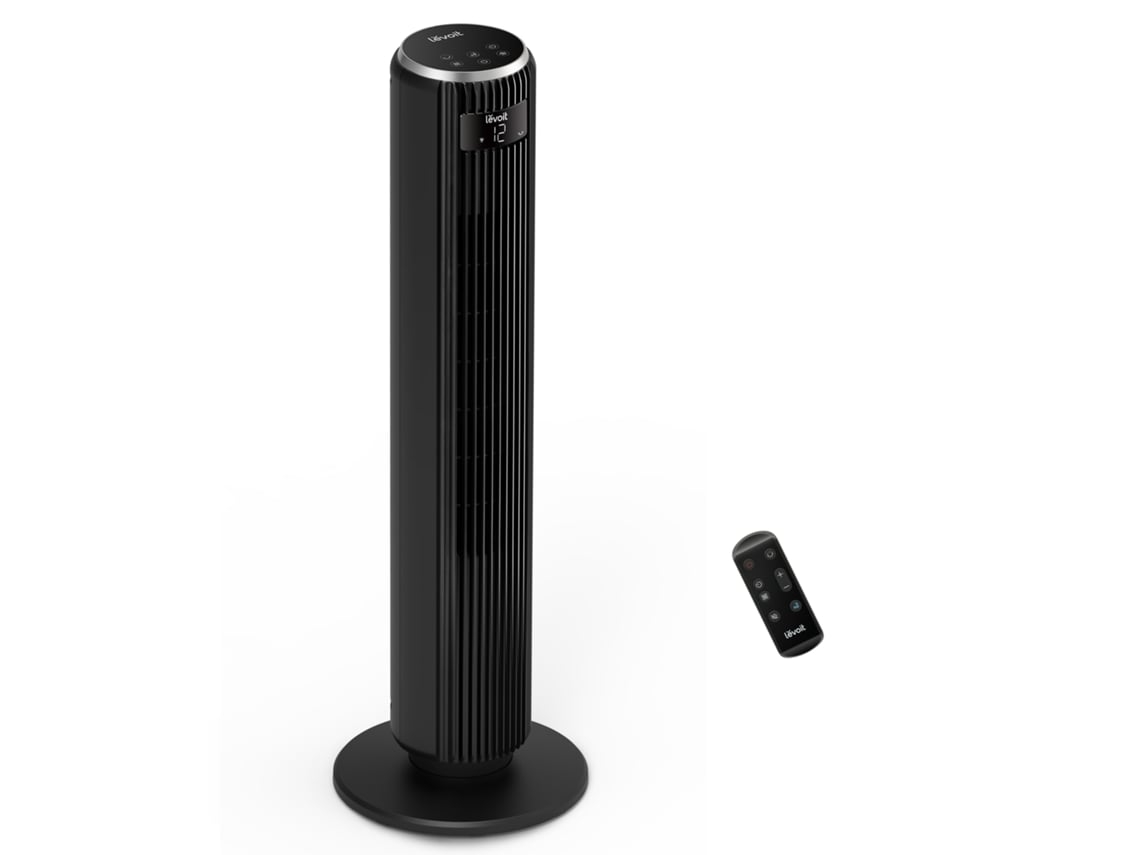 Ventilador Torre LEVOIT Tempsense 36 DC (12 Velocidades - 39 W - Negro)