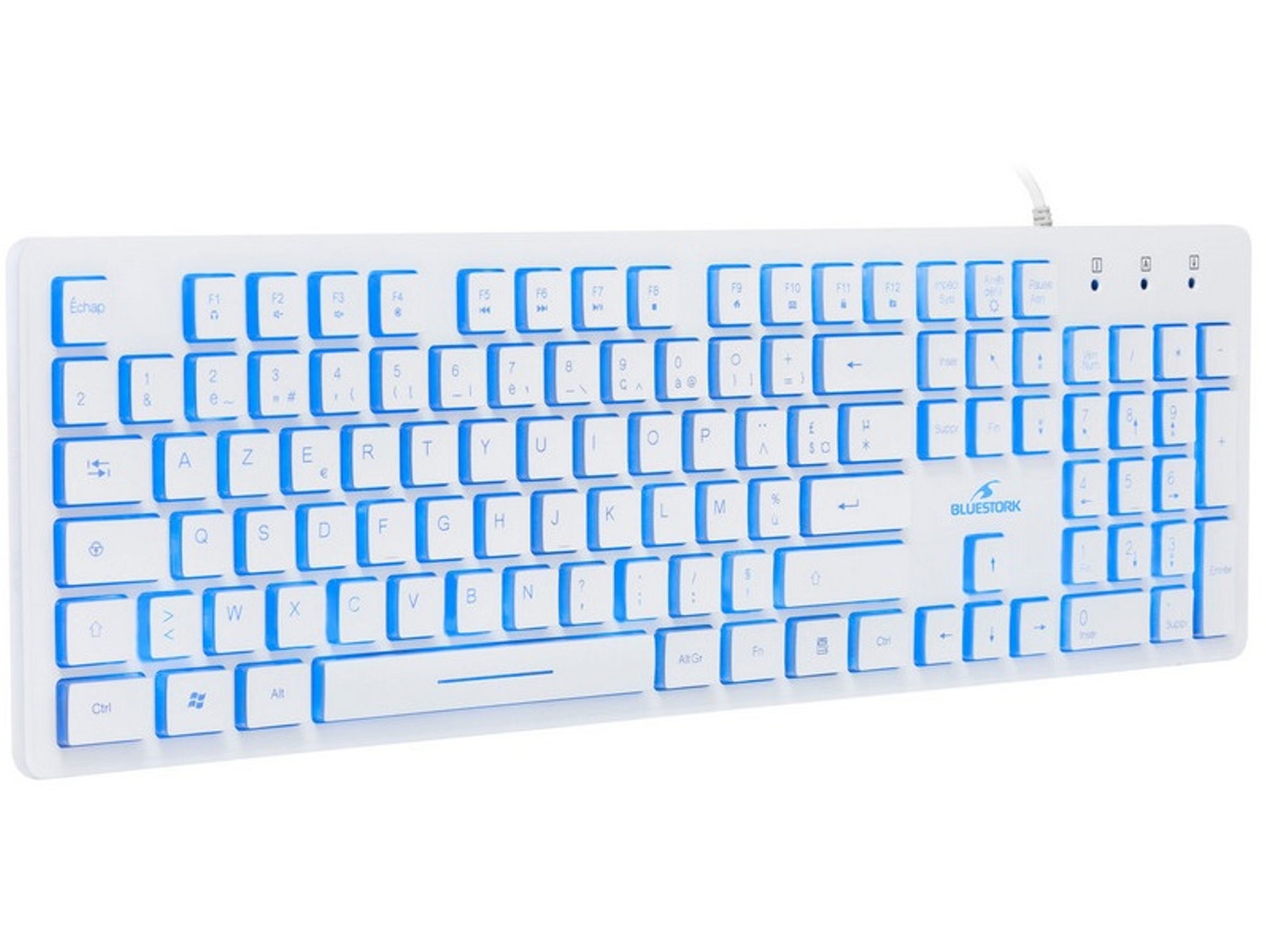 Teclado BLUESTORK KB-W-LUMI/SP (Con Cable - Español - Teclado Numérico)