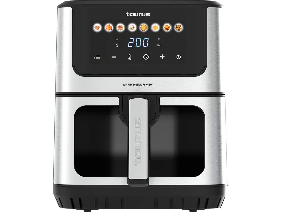 Freidora sin Aceite TAURUS Air Fry Digital View 97 (6.5 L - Inox/Negro)