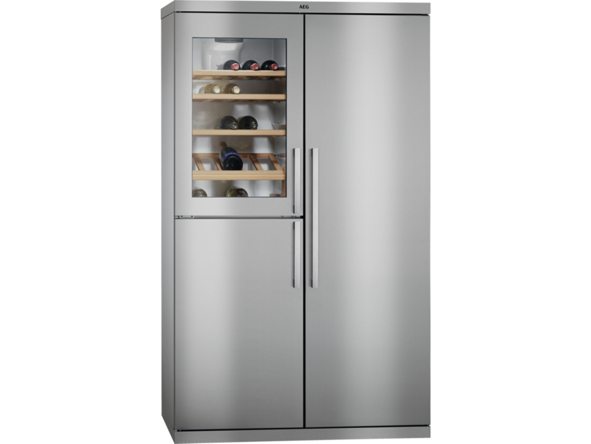Frigorífico Americano + vinoteca AEG RXE75911TM (No Frost - 185.5 cm - 397 L - Inox)