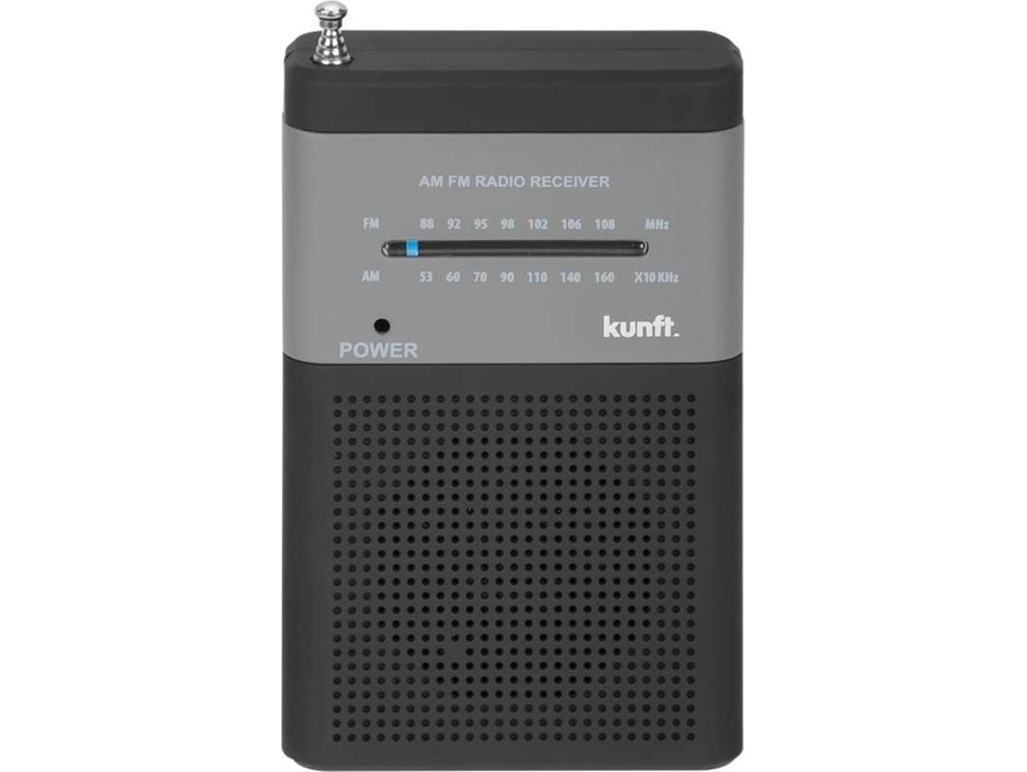 Radio a Pilas KUNFT KPR4172 (Negro y gris - Analógico - FM/AM - Pilas)