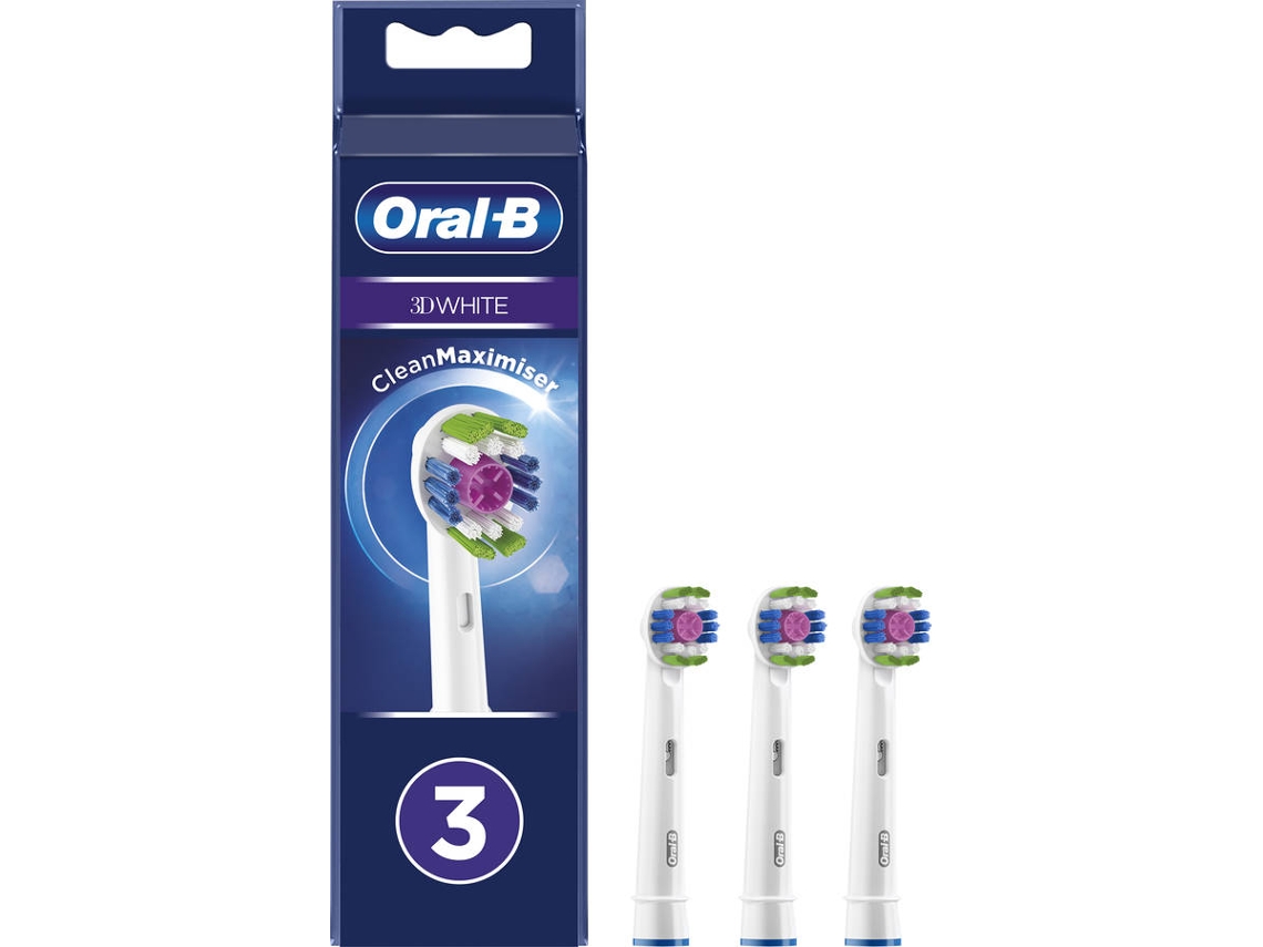 Cabezales de Recambio ORAL B 3D Blanco (3 unidades) Worten Canarias