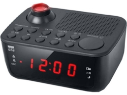 Radio Despertador NEW ONE CR138 (Negro - Analógico - FM - Pilas y Corriente - Función Snooze)