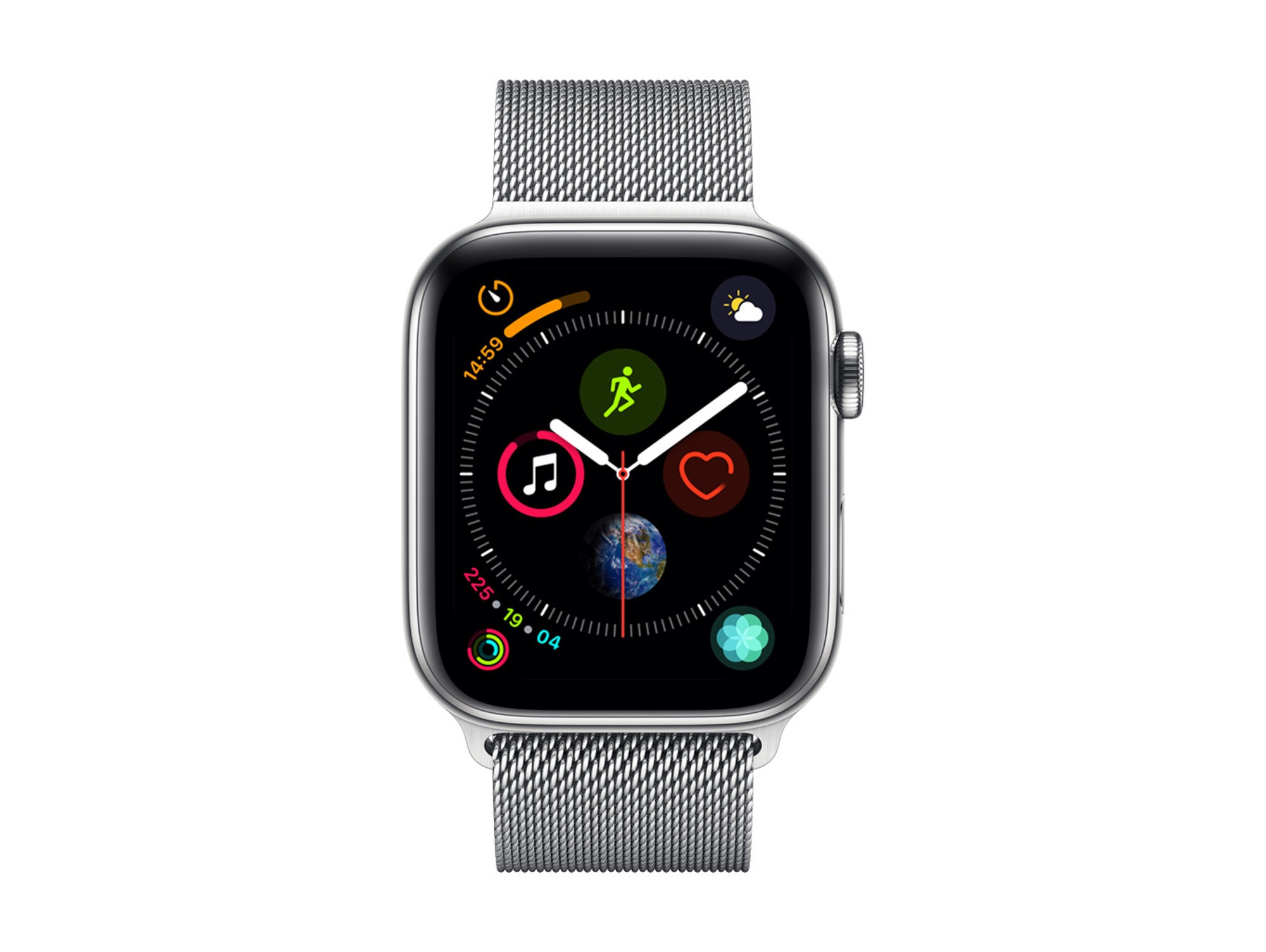 APPLE Watch Series 4 Cellular 44mm milanese acero, plateado