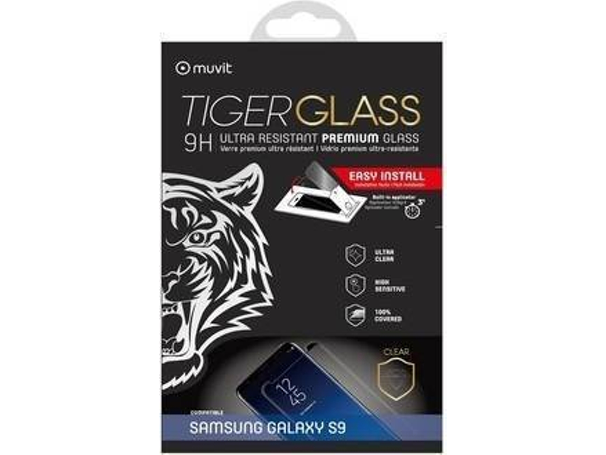 Protector de Cristal Templado Samsung Galaxy S9 MUVIT Curved Negro