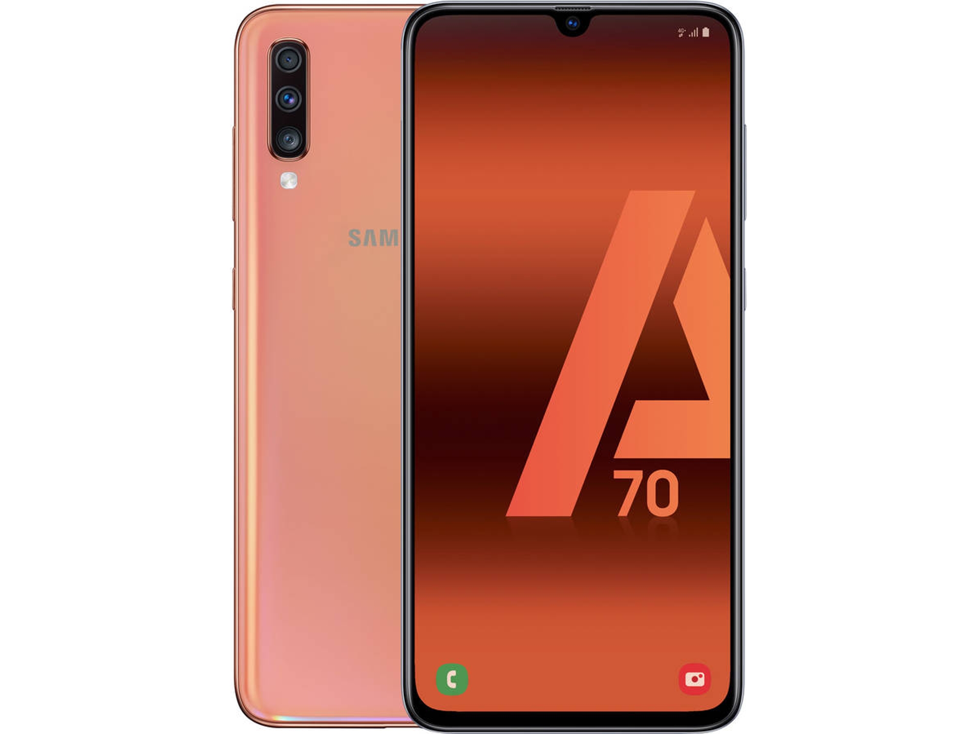 Smartphone SAMSUNG Galaxy A70 (6.7'' - 6 GB - 128 GB - Coral)