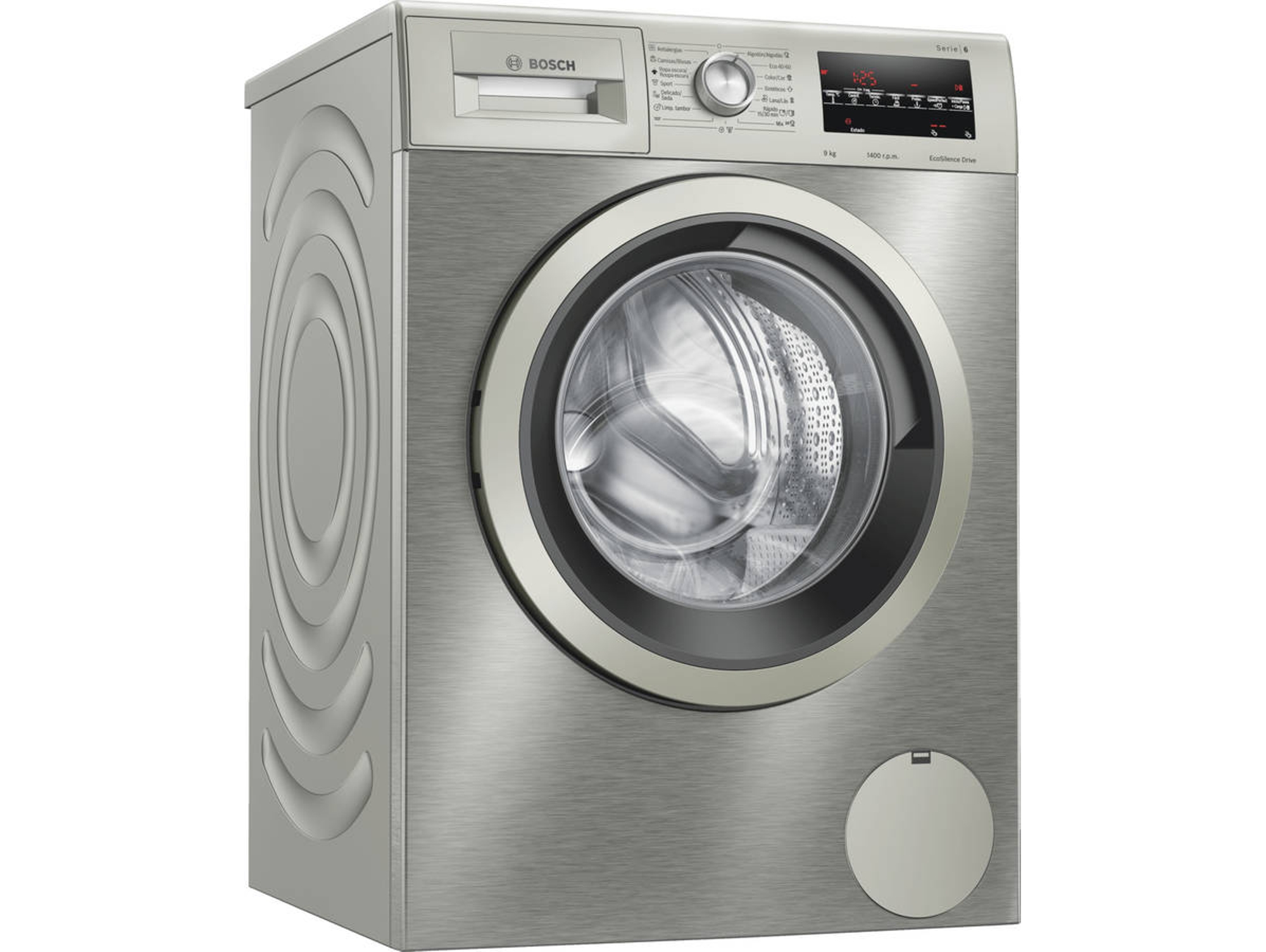 Lavadora BOSCH WAU28T6XES (9 kg - 1400 rpm - Inox)