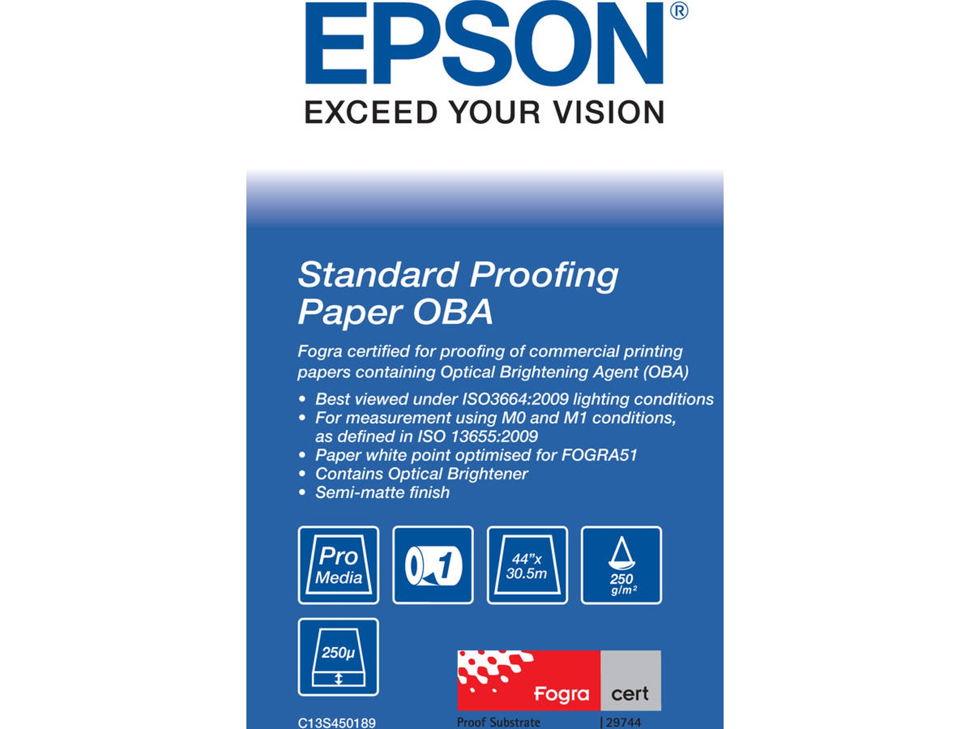 Rollo de papel impresora EPSON Standard Proofing - C13S450189