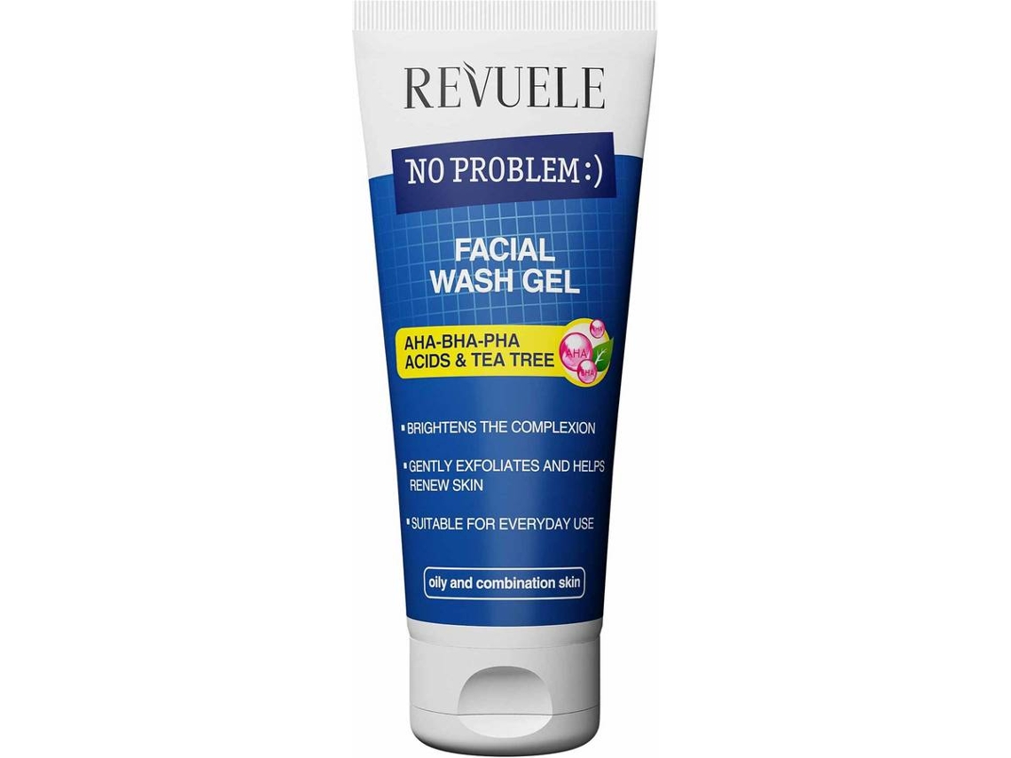 Gel de Limpieza Facial REVUELE No Problem AHA-BHA Acids and Tea Tree (200 ml)