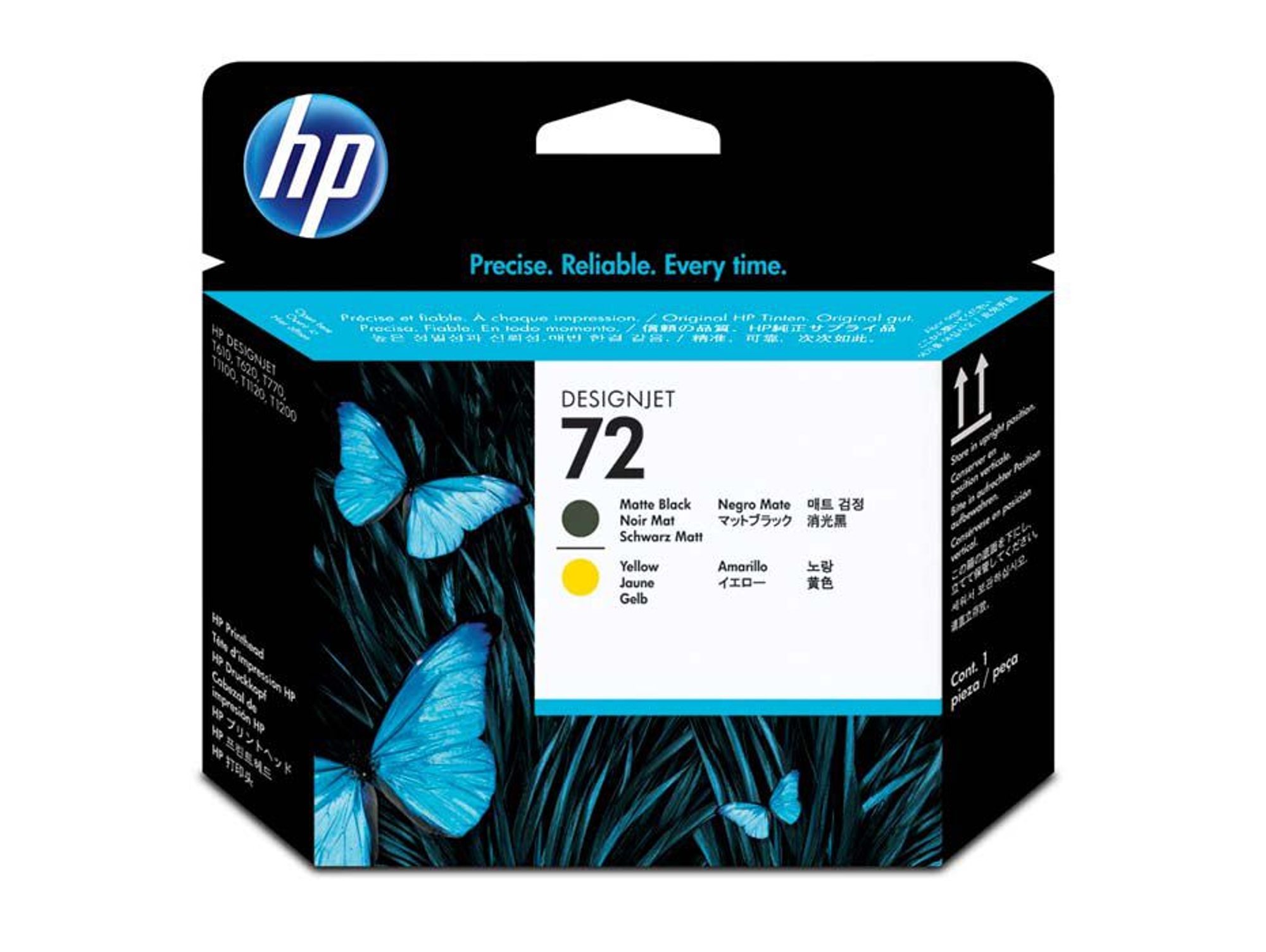 Cabezal de Impresión Original HP 72 C9384A Negro Mate/Amarillo