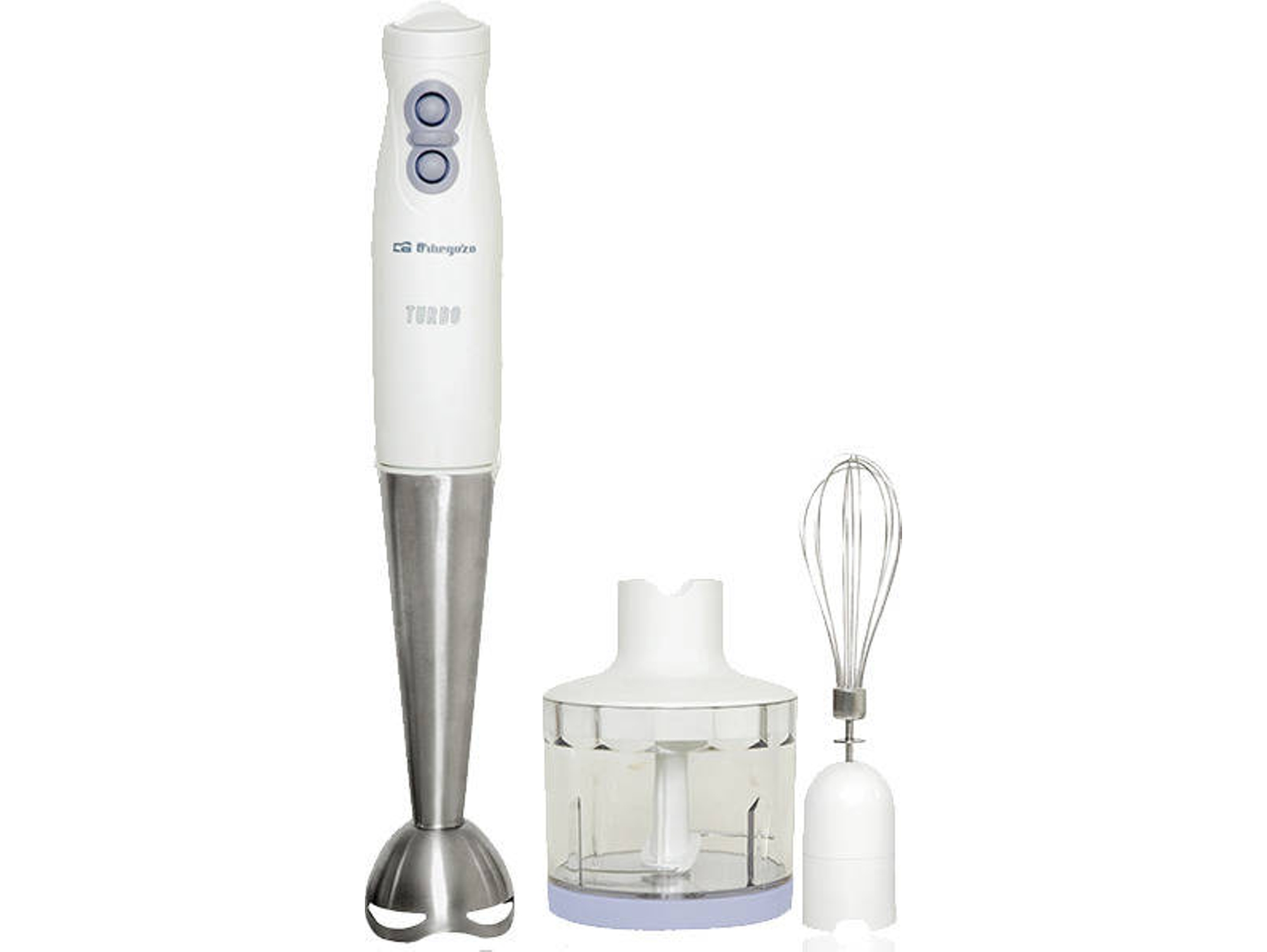Batidora de Mano + Accesorios ORBEGOZO BT 1300 (400 W - Blanco)