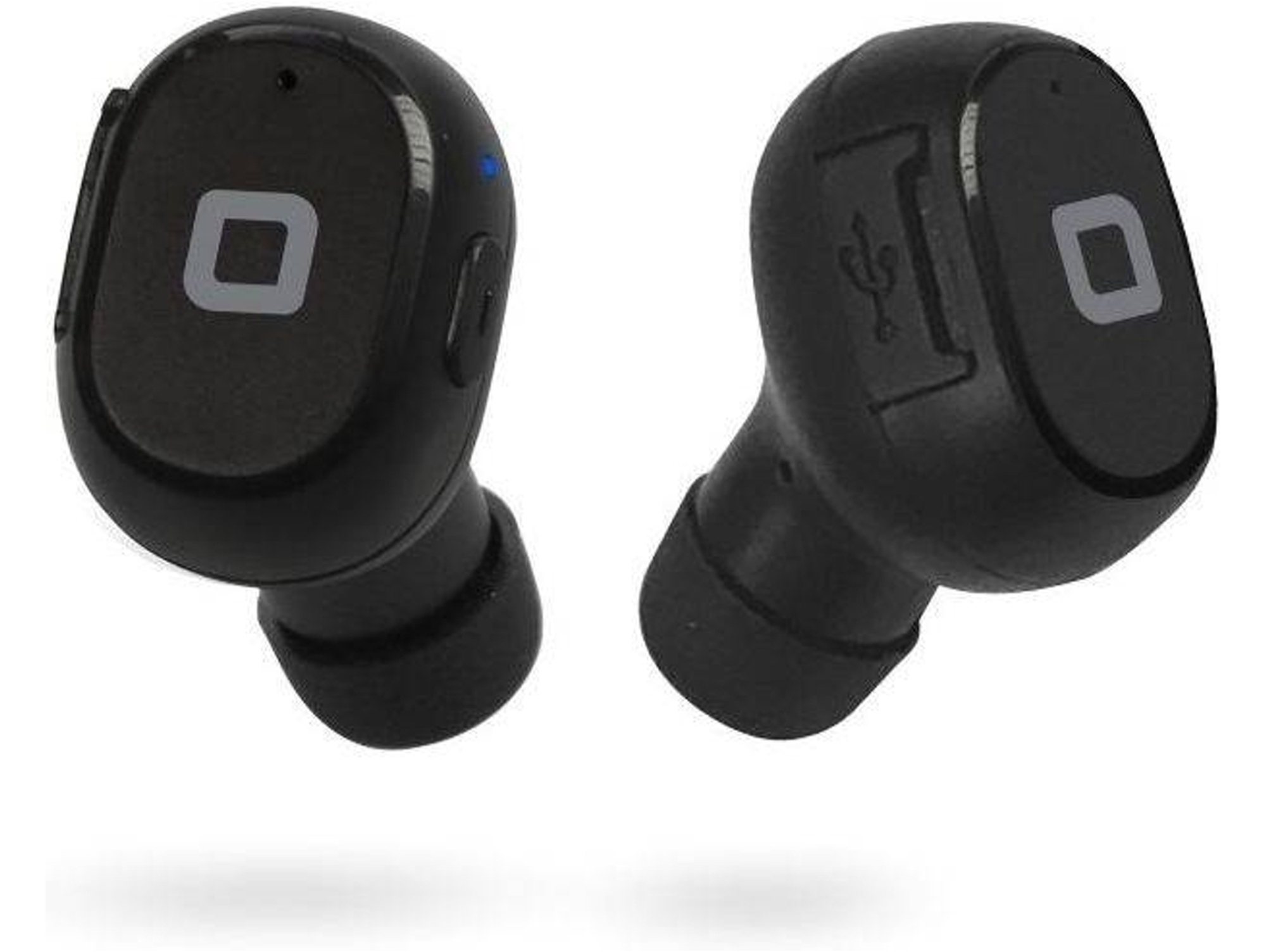 Auriculares Bluetooth SBS Twin (In Ear - Micrófono - Negro)