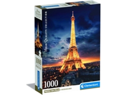 Puzzle 2D CLEMENTONI Compact Tour Eiffel (1000 Piezas - 14 Años)