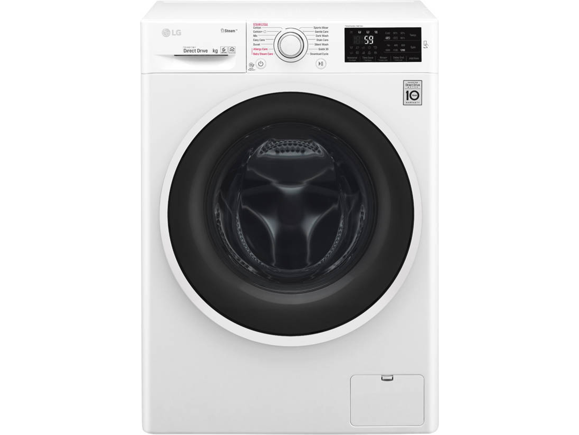 Lavadora Reacondicionada LG F4J6JY0W (Grado A - 10 kg - 1400 rpm - Blanco)