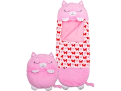 Peluche Saco de Dormir DORMI LOCOS Gato Rosa (70x11x170cm)