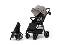 Carrito De Bebé Kinderkraft GRANDE 2 ruedas grandes con suspensión, cierre con una mano CLICK&FOLD hasta 22 kg Beige