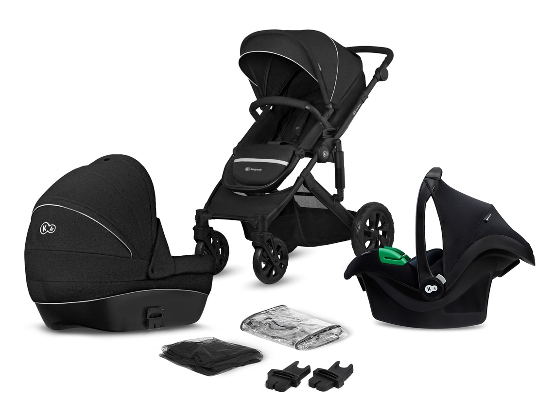 Carrito de bebé PRIME LITE 3 en 1 hasta 22 Kg y grupo 0+ I-size hasta 13 Kg black KINDERKRAFT