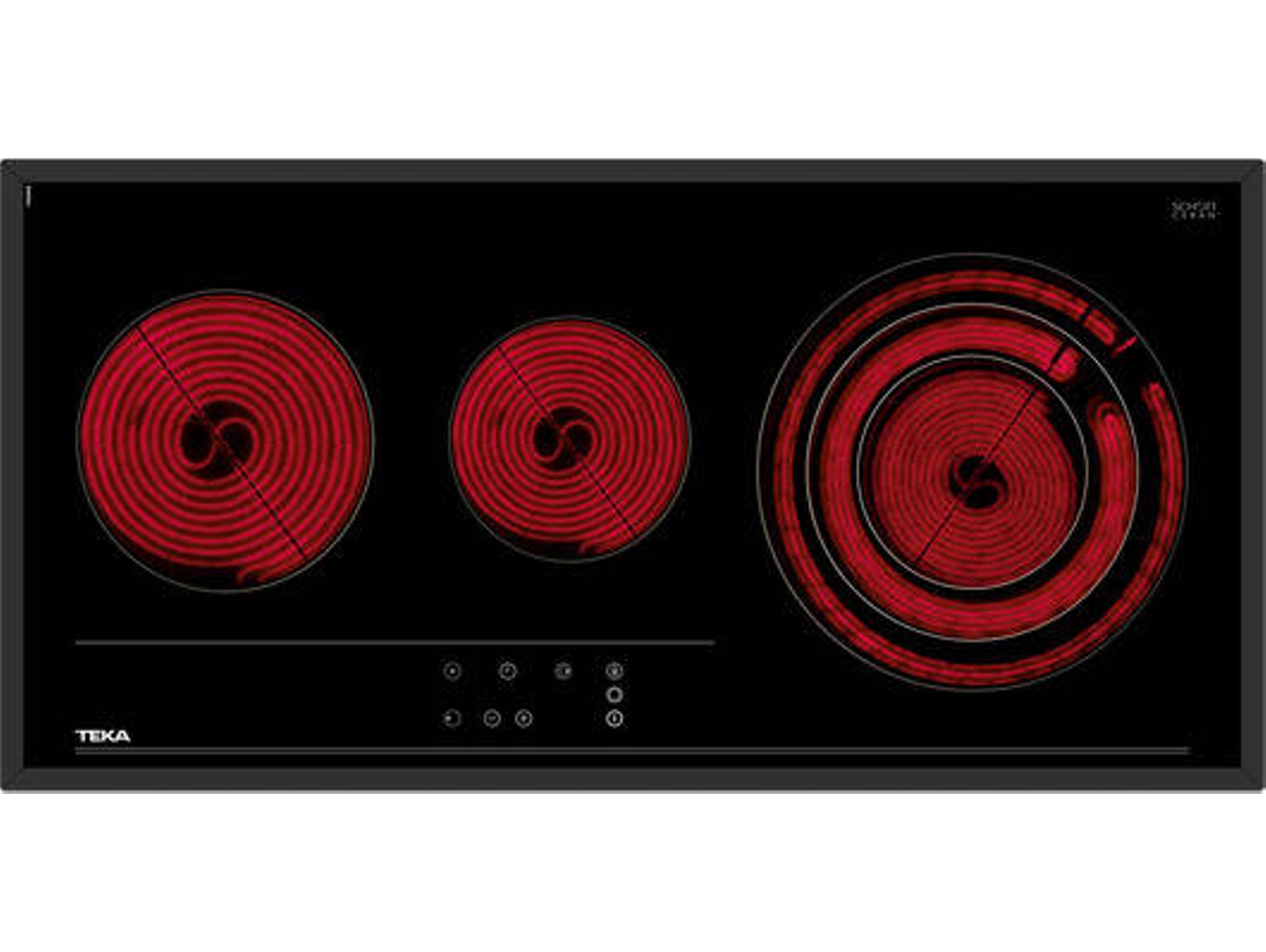 Placa de Vitrocerámica TEKA TRC 83631 TCS (Eléctrica - 80 cm - Negro)