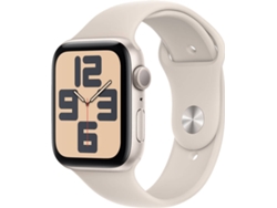 APPLE Watch SE GPS 44 mm Blanco Estrella con Correa Deportiva Blanco Estrella (Talla: S/M)