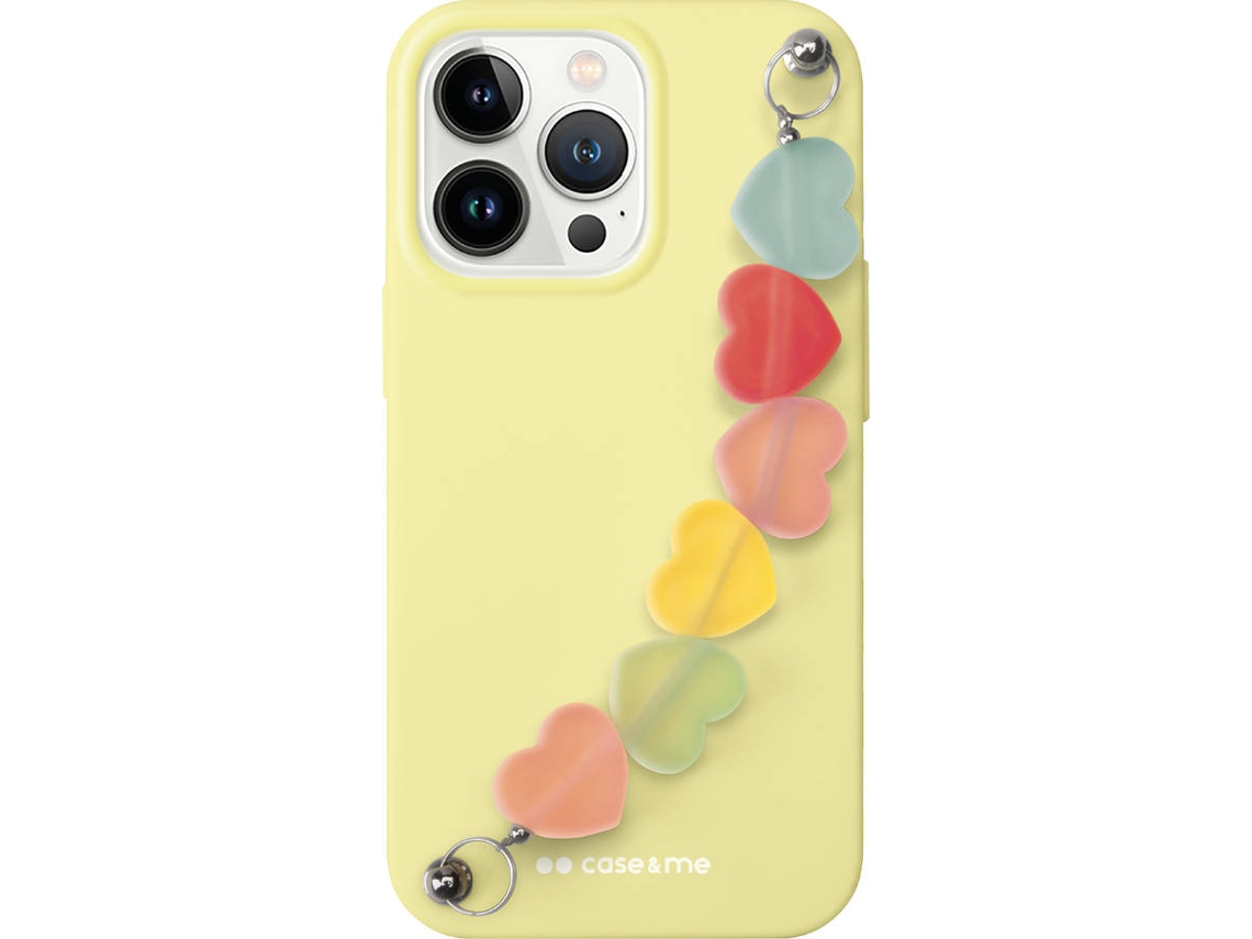 Funda para iPhone 12/12 Pro Corazones Amarillo
