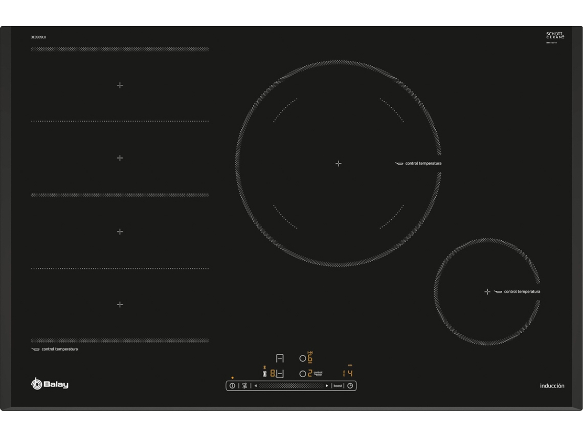 Placa de Inducción BALAY 3EB989LU (Eléctrica - 79.1 cm - Negro)