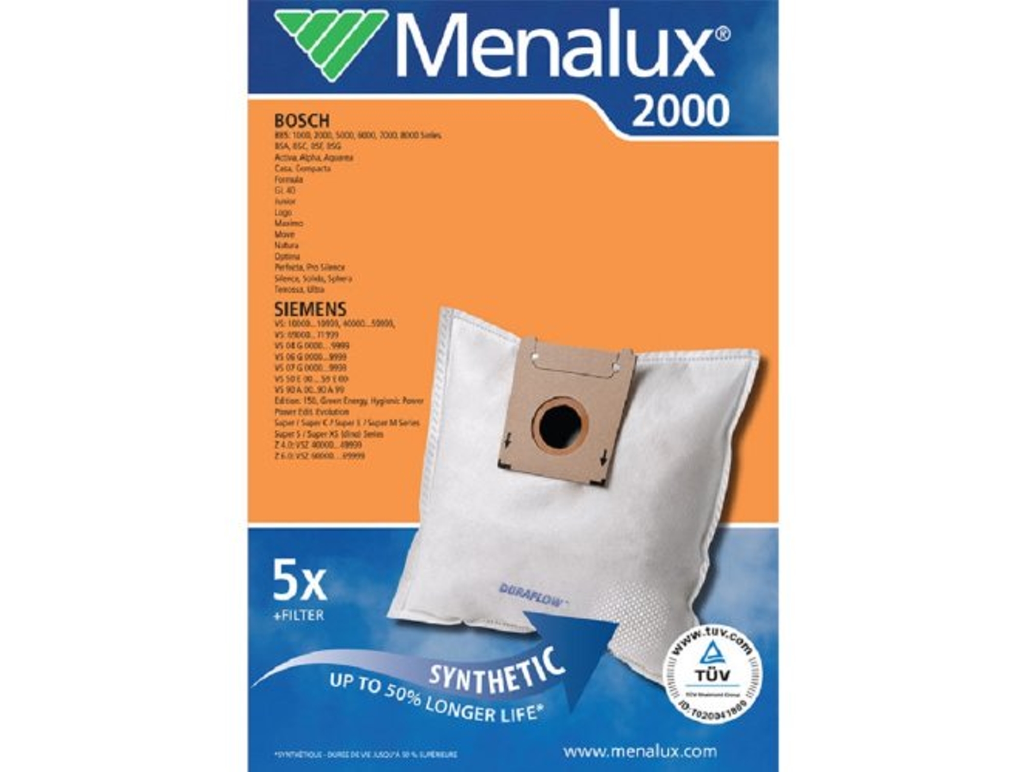 Bolsas para Aspirador MENALUX 2000 (5 unidades)