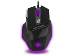 Ratón Gaming SPIRIT OF GAMER PRO-M8 Light Edition (3500 dpi - Negro)