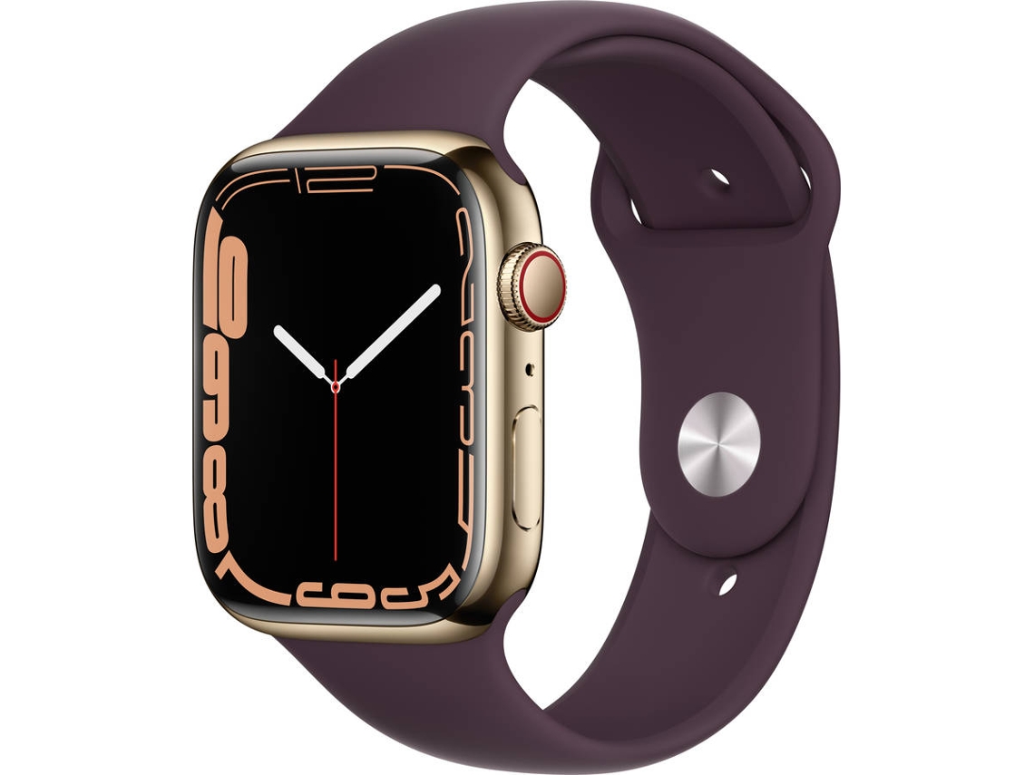 APPLE Watch Series 7 GPS+Cellular 45 mm Oro con Correa Deportiva Cereza Oscuro