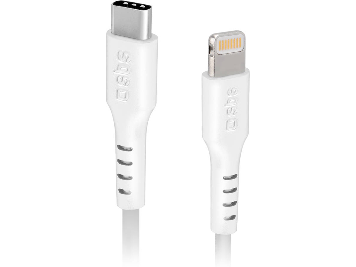 Cable SBS MFI (Lightning - USB-C - 2m - Blanco)