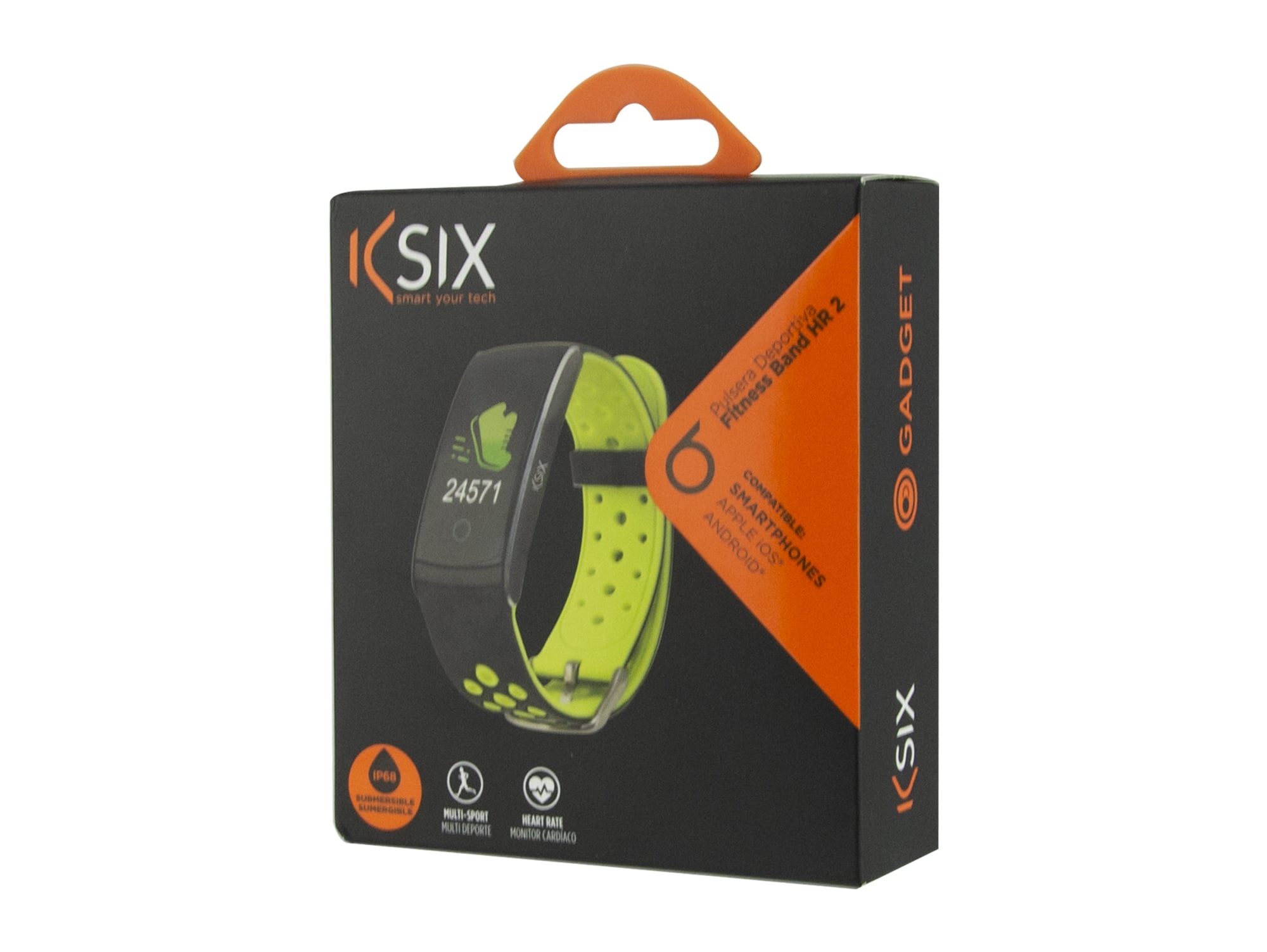 Pulsera de actividad KSIX Fitness Band HR (Bluetooth Hasta 20 días de  autonomía Resistente al agua Verde) Worten Canarias - Main Image