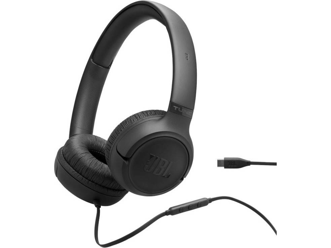 Auriculares con Cable USB-C JBL TUNE 530C (On Ear - Microfóno - Negro)
