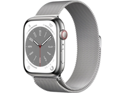 APPLE Watch Series 8 GPS+Cellular 45 mm Plata con Loop Milanese Plata