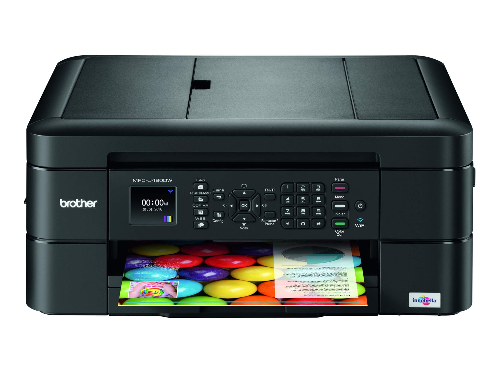 Impresora BROTHER MFC-J480DW (Multifunción - Inyección de Tinta - Wi-Fi)