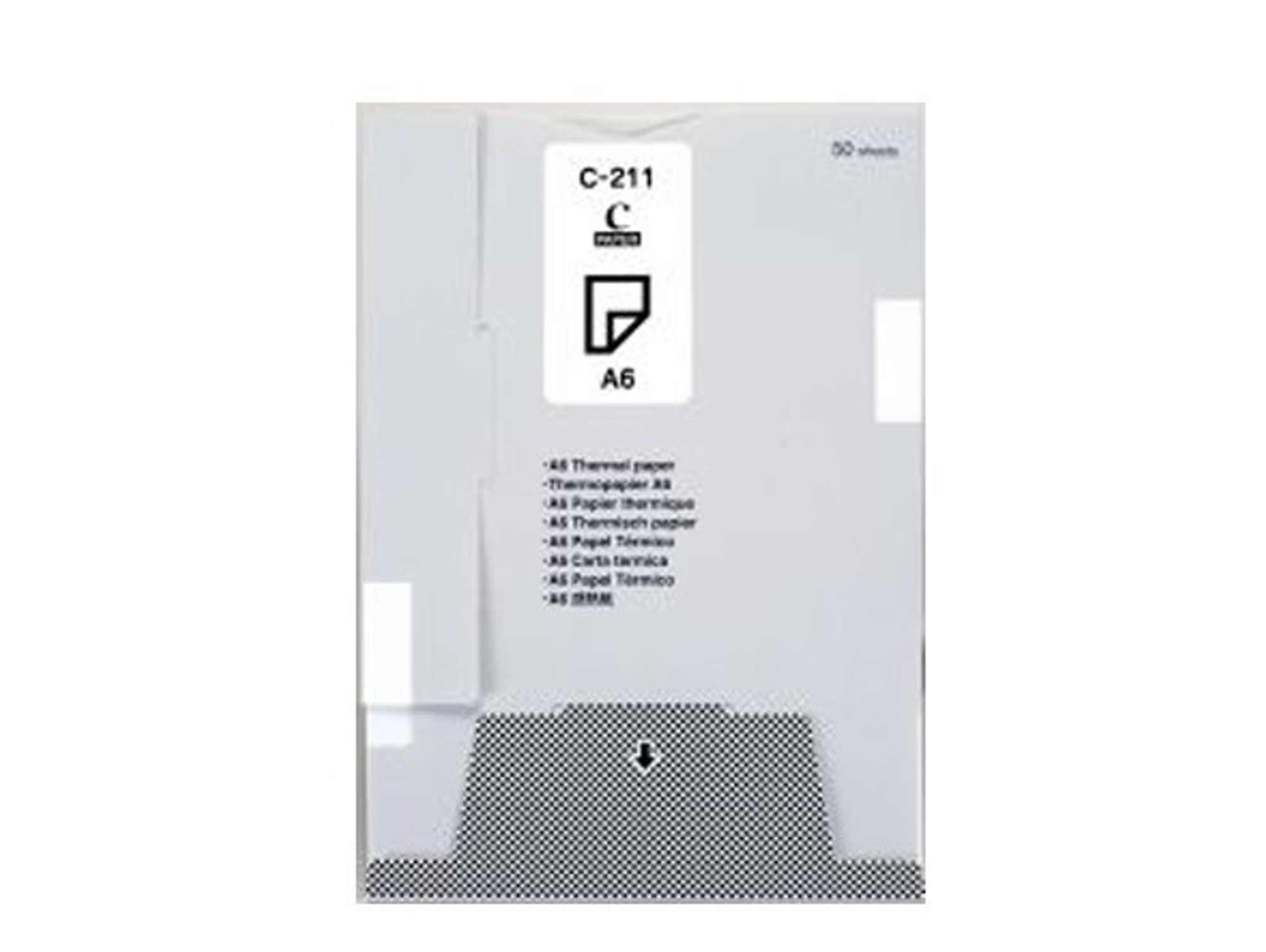 Consumible BROTHER  Papel térmico tamaño A6 . 1 caja de 20 blocs de 50 hojas cada uno C211S