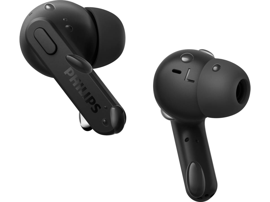 Auriculares Bluetooth True Wireless PHILIPS Tat2206Bk (In Ear - Micrófono - Negro)