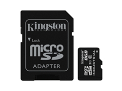 Tarjeta de Memoria KINGSTON 8 GB C10 U-1 + Adaptador