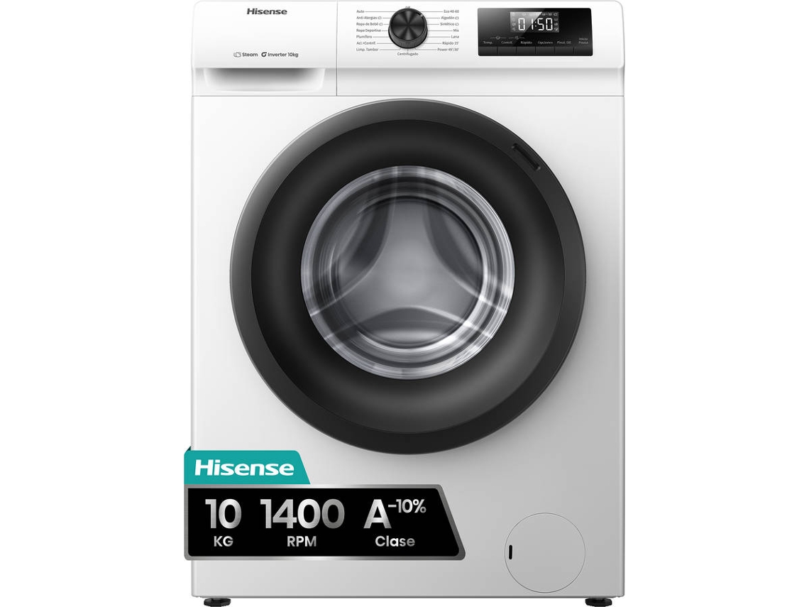 Lavadora HISENSE SERIES 1Q WF1Q1041BW (10  kg - 1400 rpm - Blanco)