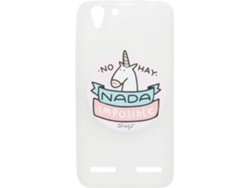 Carcasa Lenovo K5 MR. WONDERFUL Unicornio Blanco