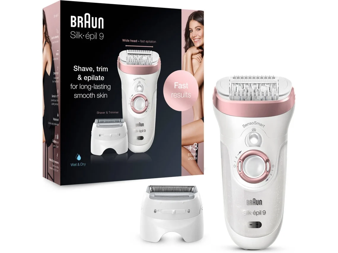 Depiladora BRAUN Silk Épil 9720 Solo (Arranque - Multi-zonas - Recargable)
