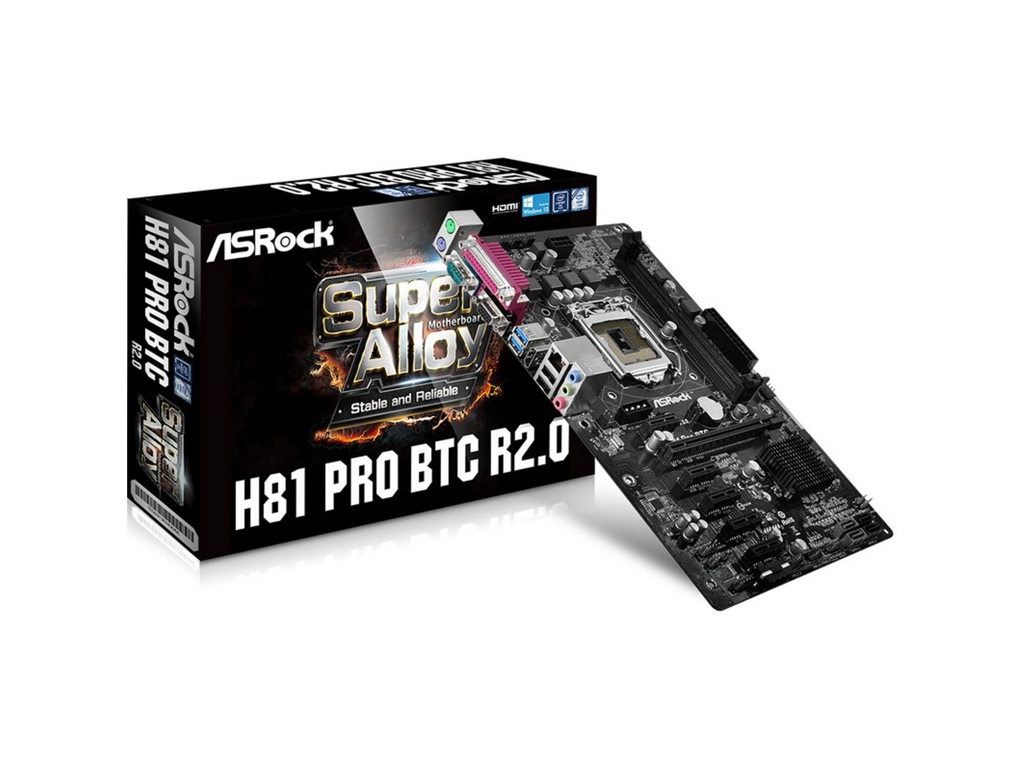 Placa Base ASROCK H81 PRO BTC R2.0 (Socket LGA 1150 - Intel H81 - ATX)