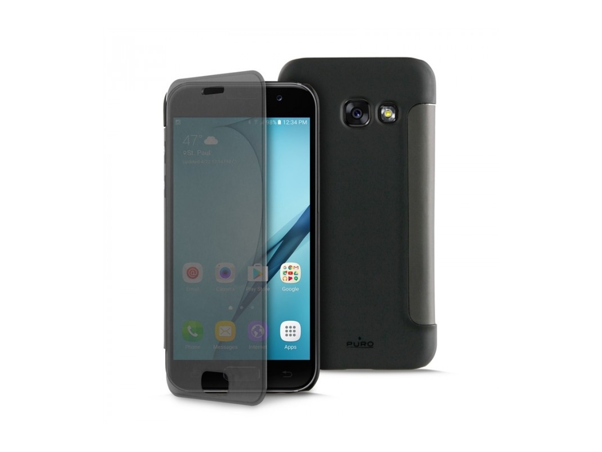 Funda Booklet PURO para Samsung Galaxy A3 2017 Negro