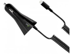 Cargador de coche lightning PURO MFI Negro